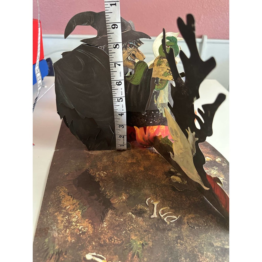 Vintage Witch Pop up Table decoration Hallmark 10" tall w/original pkg Halloween - Picture 11 of 16